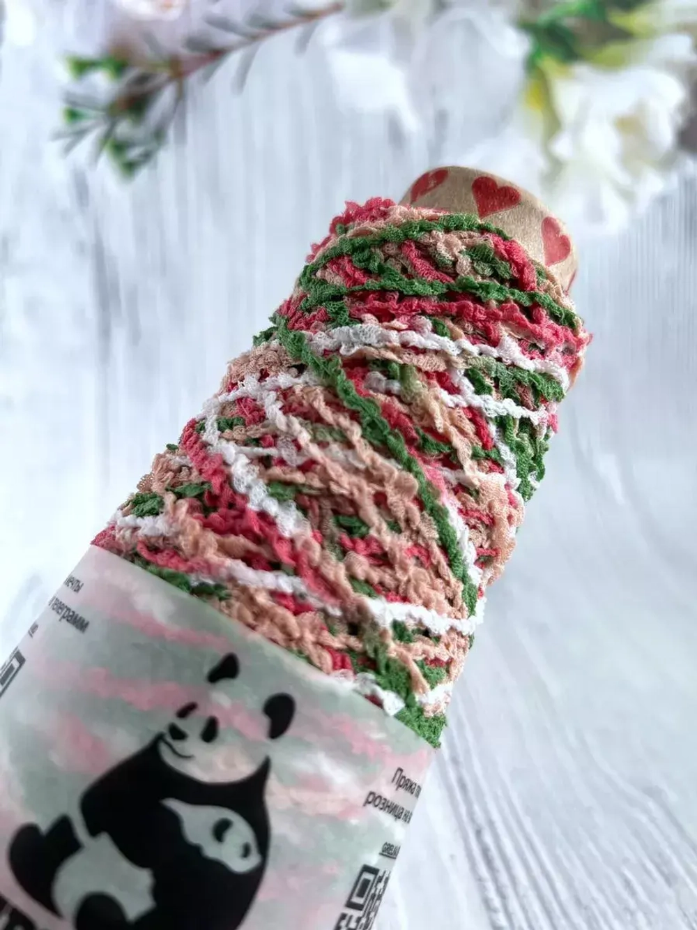 Пряжа ленточка плоская для вязания Binario Lurex