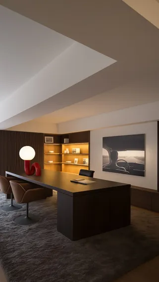 Большой настольный светильник Jean 40х27 см, красный