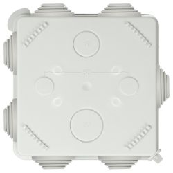 Распаячная коробка ЭРА KOR-80-80-50-7gv-MP серая 80х80х50мм с гермовводами 7 входов прямой монтаж IP55