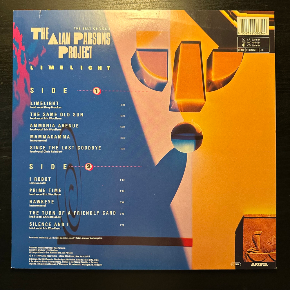 The Alan Parsons Project - Limelight - The Best Of Vol.2 (Европа 1987г.)