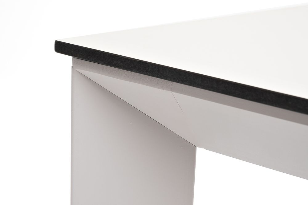 "Венето" обеденный стол из HPL 90х90см, цвет молочный, каркас белый