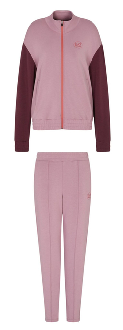 Женский теннисный костюм EA7 Tennis Pro - dusty orchid/bordeau