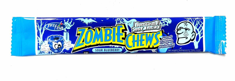 Кислая жевательная конфета Profisa Mega Zombie Sour Blueberry  20 г