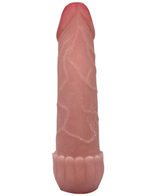 Фаллоимитатор UltraSkin с выпуклым рисунком у основания (Цвет: телесный)