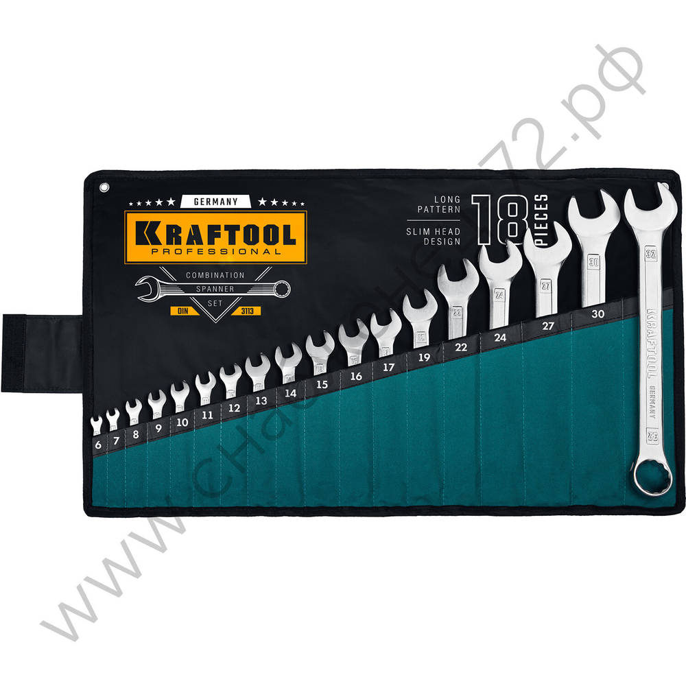 KRAFTOOL 18 шт, 6 - 32 мм, набор комбинированных гаечных ключей (27079-H18)