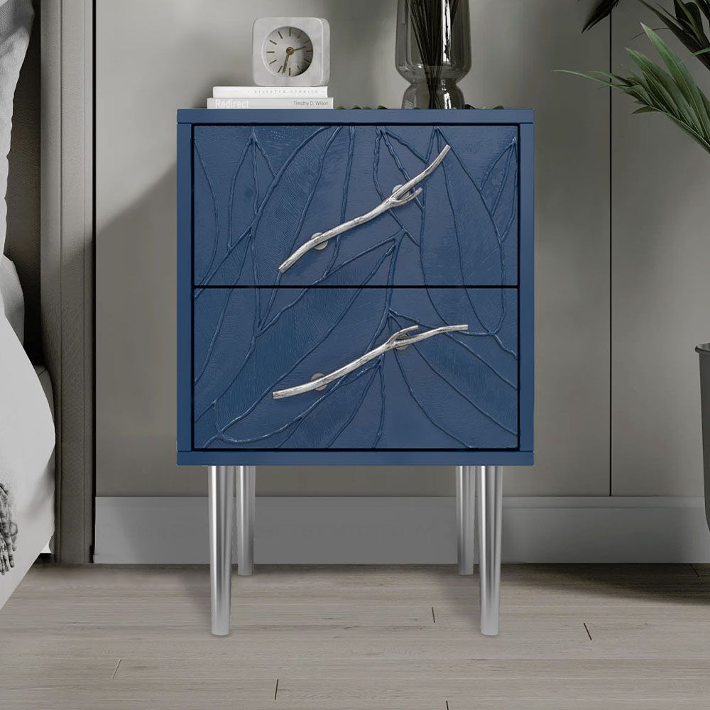 Тумба Арт Колор leaves Стайл Сильвер Королевский синий