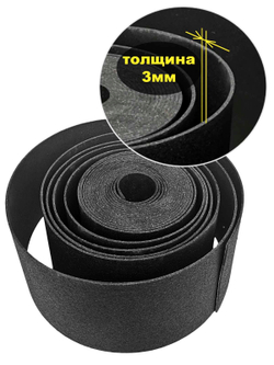Лента бордюрная 60 см, толщина 3 мм, в рулоне 10 метров, черная