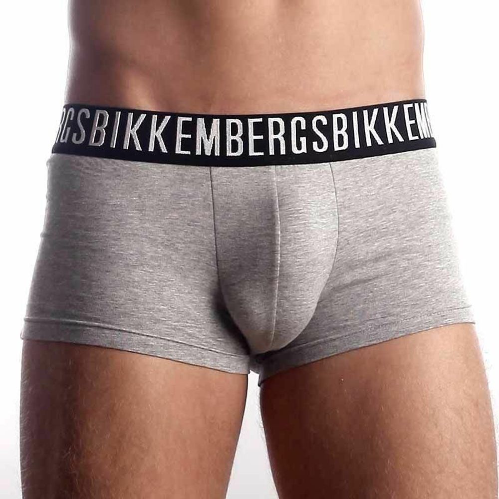 Мужские трусы боксеры серые Bikkembergs Grey Boxer