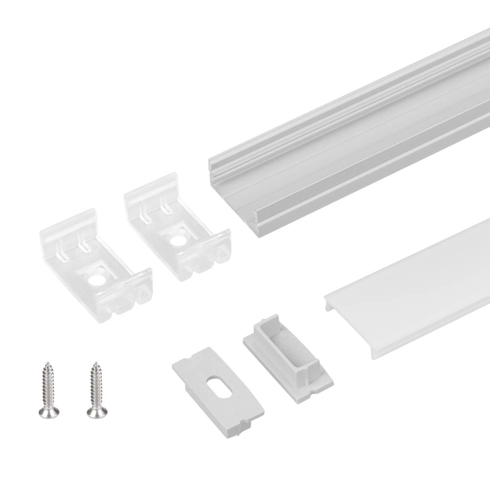 Профиль с экраном ARH-WIDE-H10-2000 ANOD+OPAL (Arlight, Алюминий) 036768