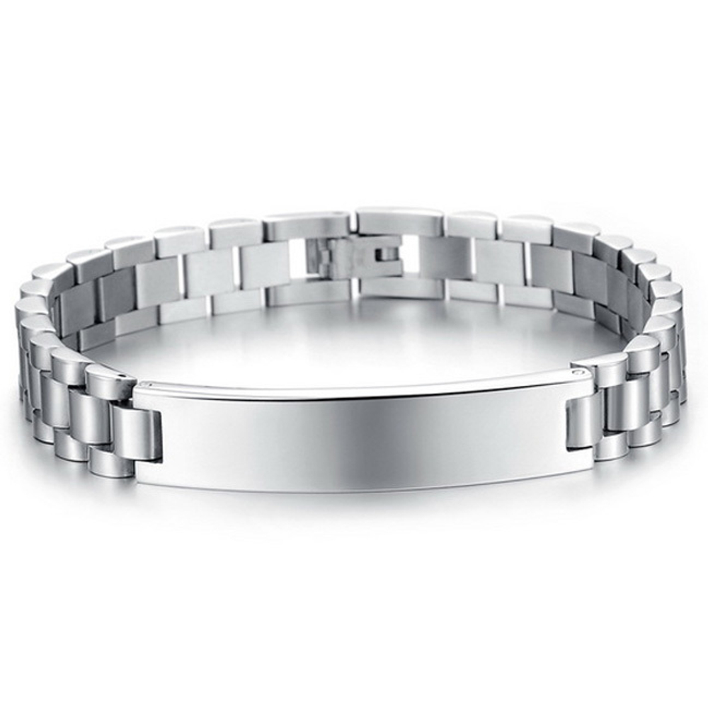 Браслет из стали с пластиной Steelman mn007