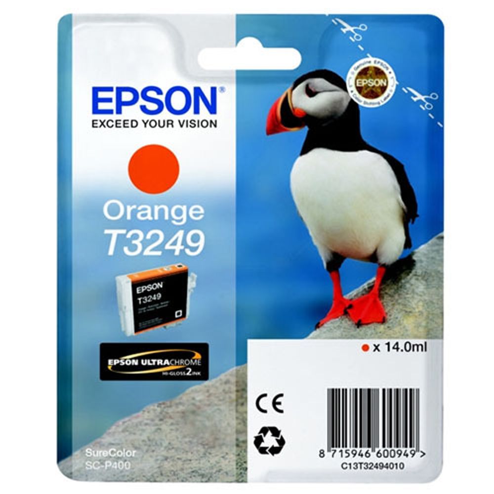 Картридж EPSON T3249 оранжевый для SC-P400 (c13t32494010)