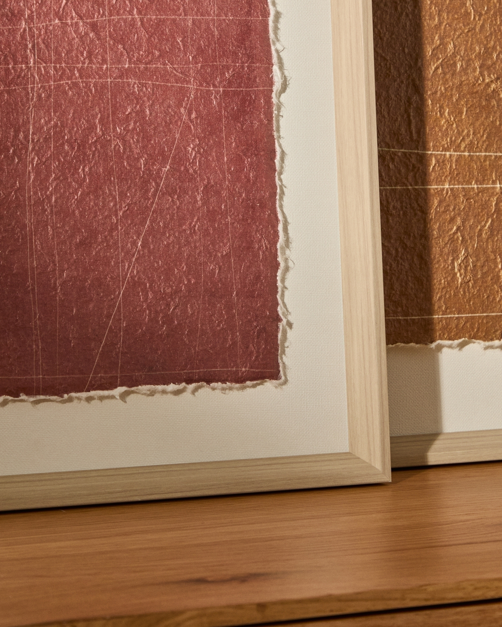 Картина Durkan бордового цвета на переработанной бумаге 30 x 40 см