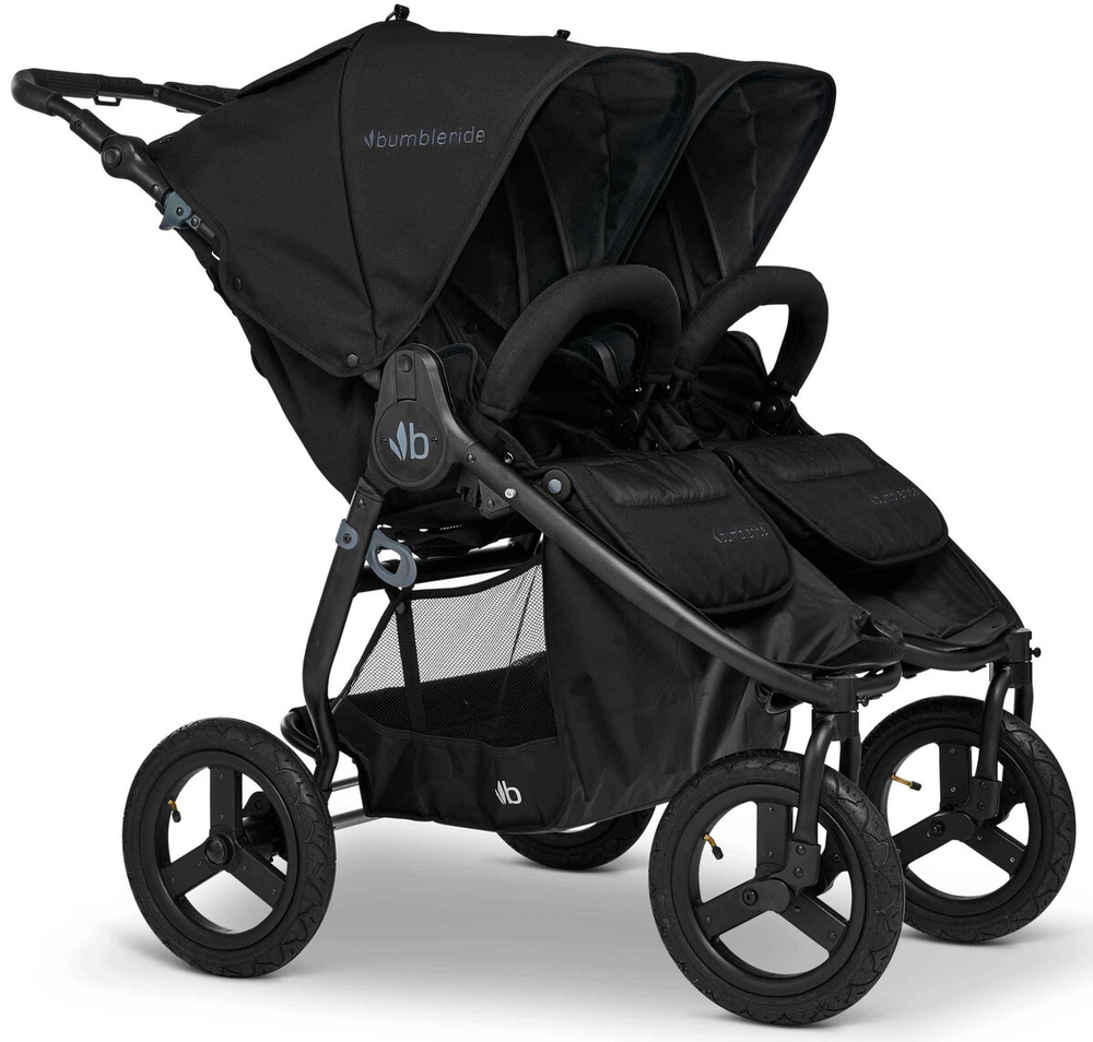 Детская коляска для двойни Bumbleride Indie Twin 2 в 1 Black