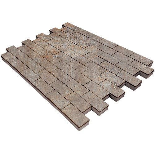 Тротуарная плитка Прямоугольник, 60 мм, ColorMix Берилл, гладкая