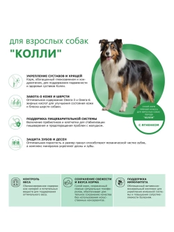 Корм собак породы Колли, ягненок, 12кг