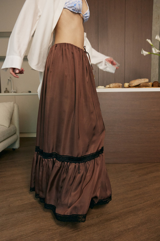 Юбка с кружевом