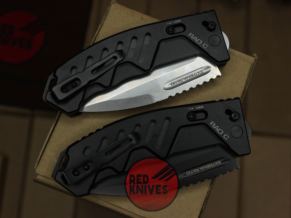 Нож Extrema Ratio RAO C - рукоять черная алюминий, клинок стоунвош