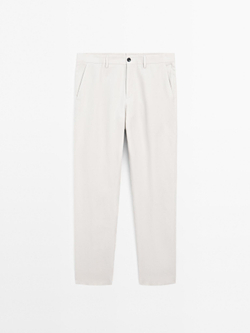 Massimo Dutti Костюмные брюки из 100% льна, светло-бежевый
