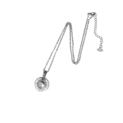 "Фрамо" подвеска в серебряном покрытии из коллекции "Жемчужная" от Jenavi с замком карабин