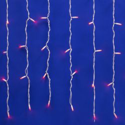 ULD-C2030-240-SWK RED IP67 Занавес светодиодный со статическим свечением. 3х2м. Соединяемый. 240 светодиодов. Красный свет. Провод белый. TM Uniel.