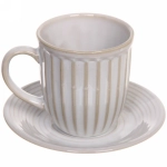 Чайный набор 12 предметов «Винтаж» (6кружек 130мл+6блюдец) на бамбуковой подставке