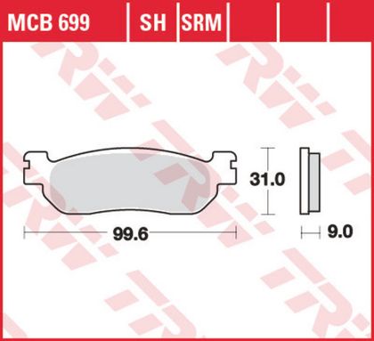 Колодки тормозные дисковые TRW MCB699SH