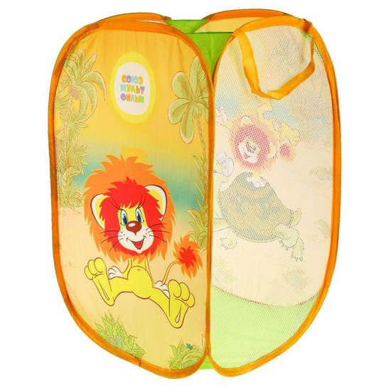 Корзина для игрушек СОЮЗМУЛЬТФИЛЬМ львенок и черепаха 36*58см ИГРАЕМ ВМЕСТЕ