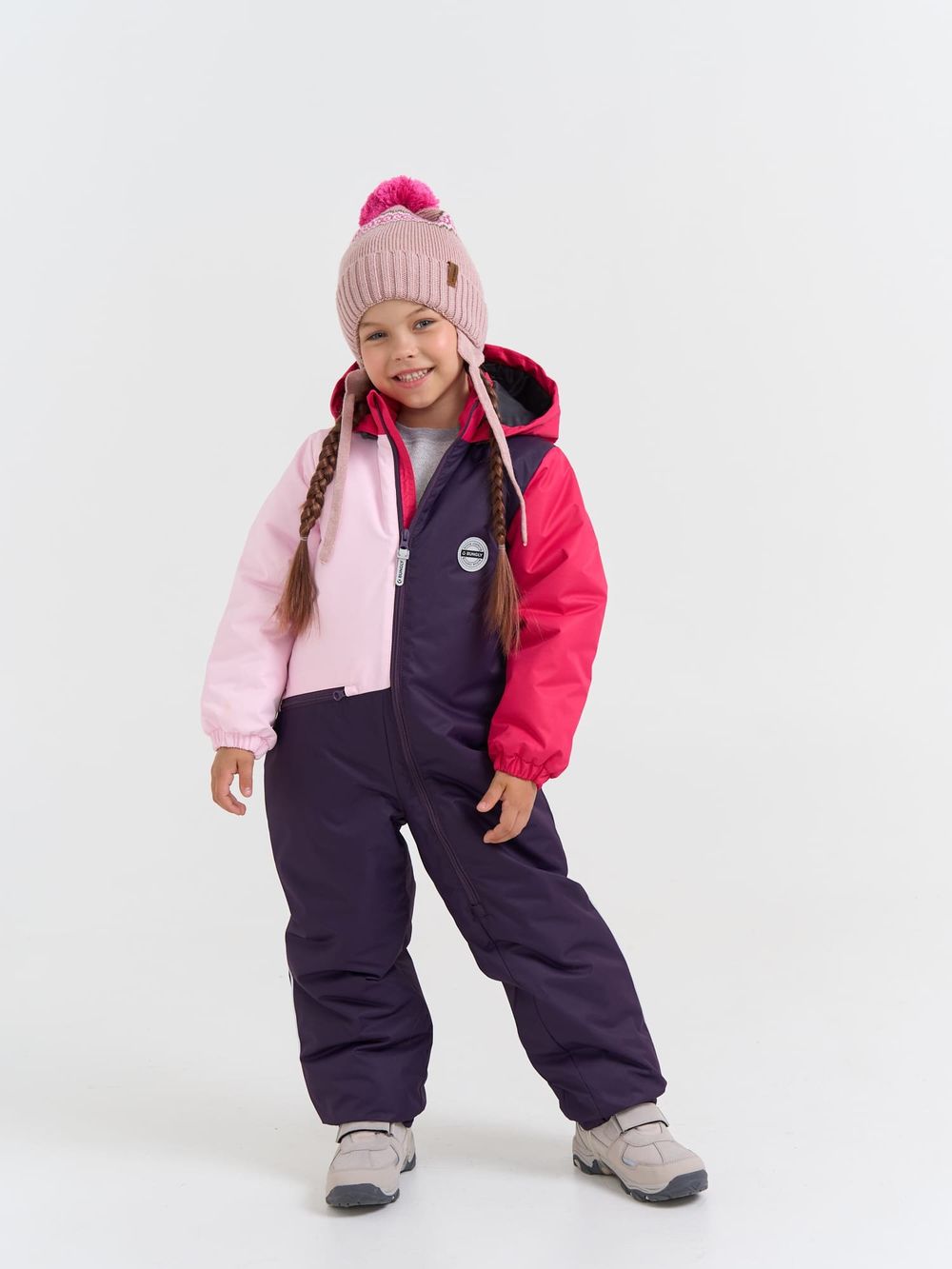 Комбинезон демисезонный Колор блок "Аметист"