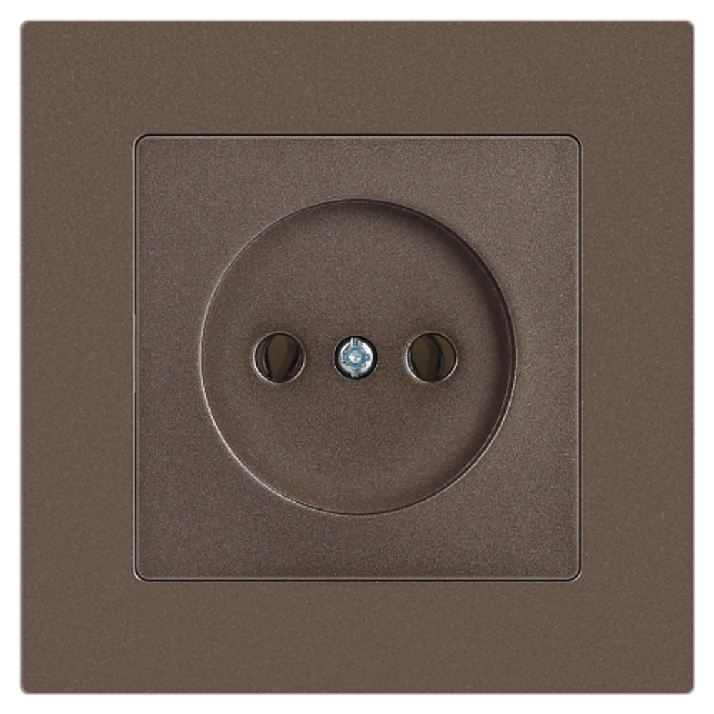 Розетка Intro Accent 6-201-08 2P 16А-250В IP20 СУ AL/CU бронза