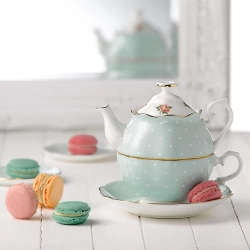 Royal Albert Чайник с чашкой Чай для одного Polka Rose