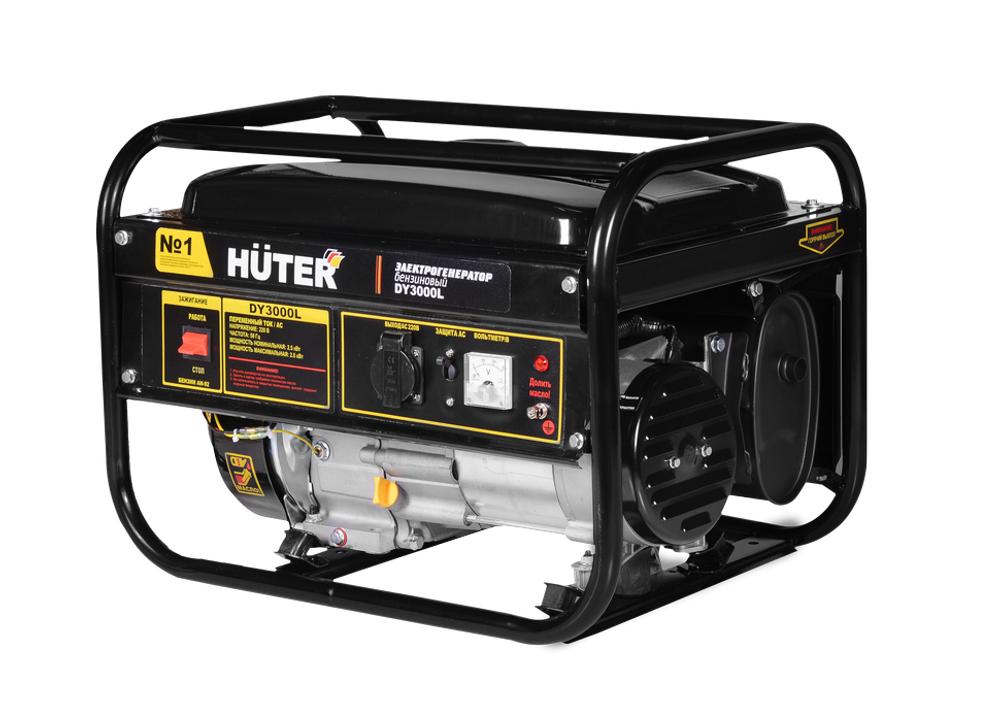 Портативный бензогенератор HUTER DY3000L - [2,5 кВт / 220V]