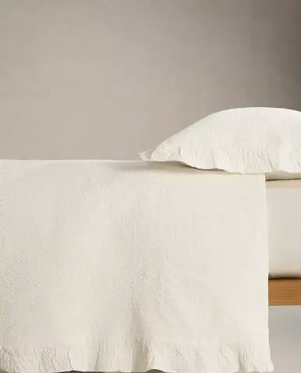 ZARA HOME ДЕТСКОЕ ПОКРЫВАЛО ИЗ РЕЛЬЕФНЫМ УЗОРОМ, ВАНИЛЬНЫЙ