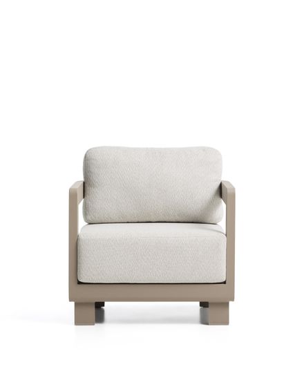 Уличное кресло Nerano из алюминия цвета таупе