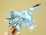 Модель самолета Су-35С (М1:72 ВКС России, RF-81719, 52, Камуфляж голубой)