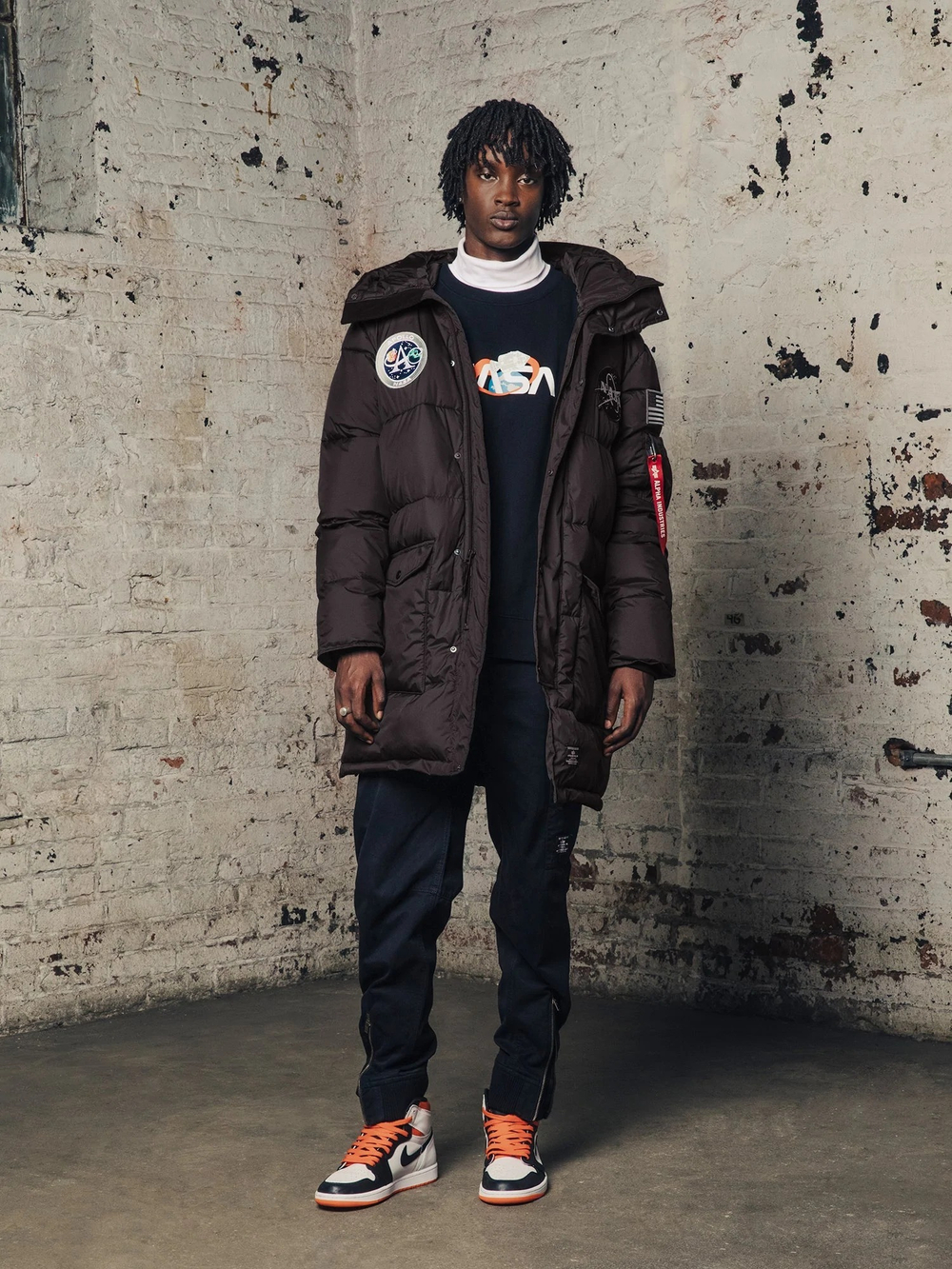 Куртка утепленная мужская ALPHA INDUSTRIES MAN ON THE MOON N-3B QUILTED PARKA