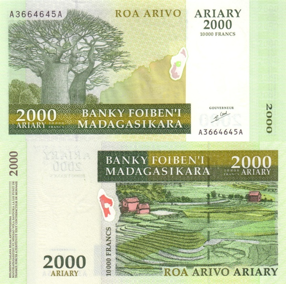 Мадагаскар 2000 ариари 2003 Террасы UNC