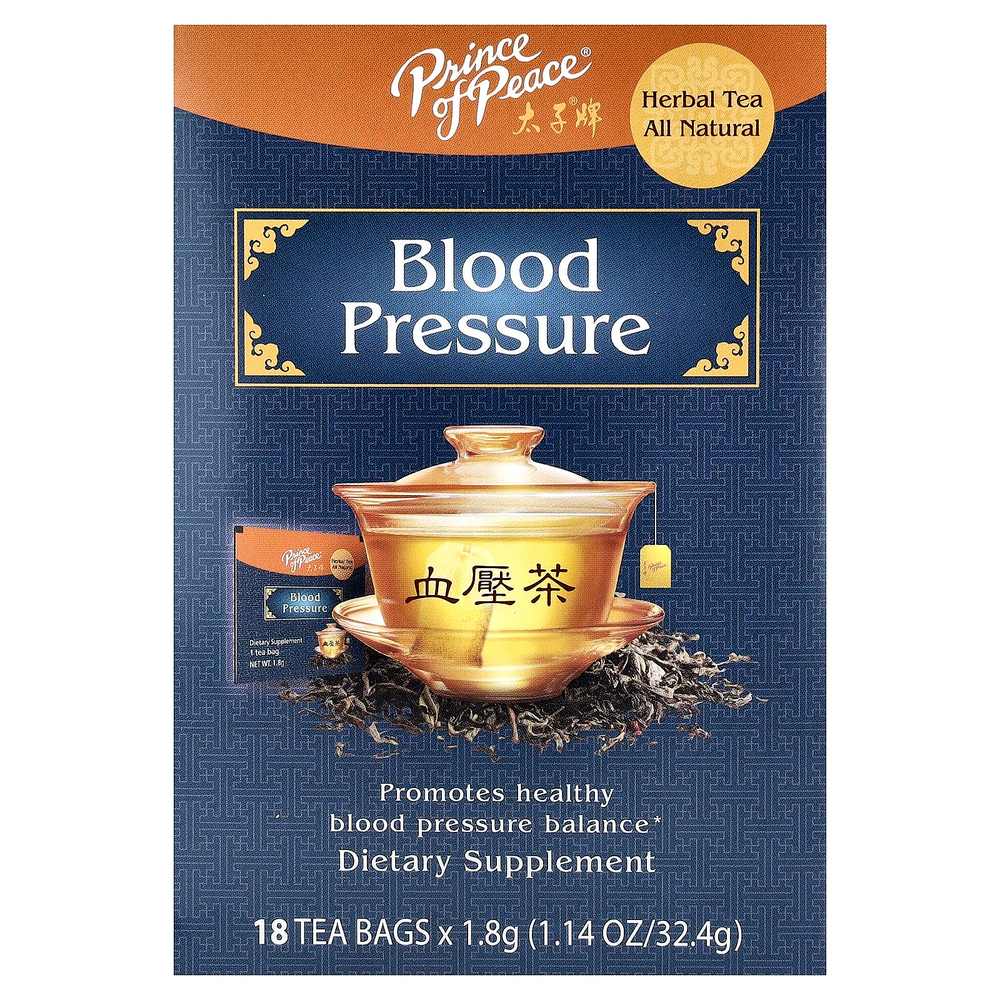Prince of Peace, Herbal Tea, кровяное давление, 18 чайных пакетиков, 32,4 г (1,14 унции)