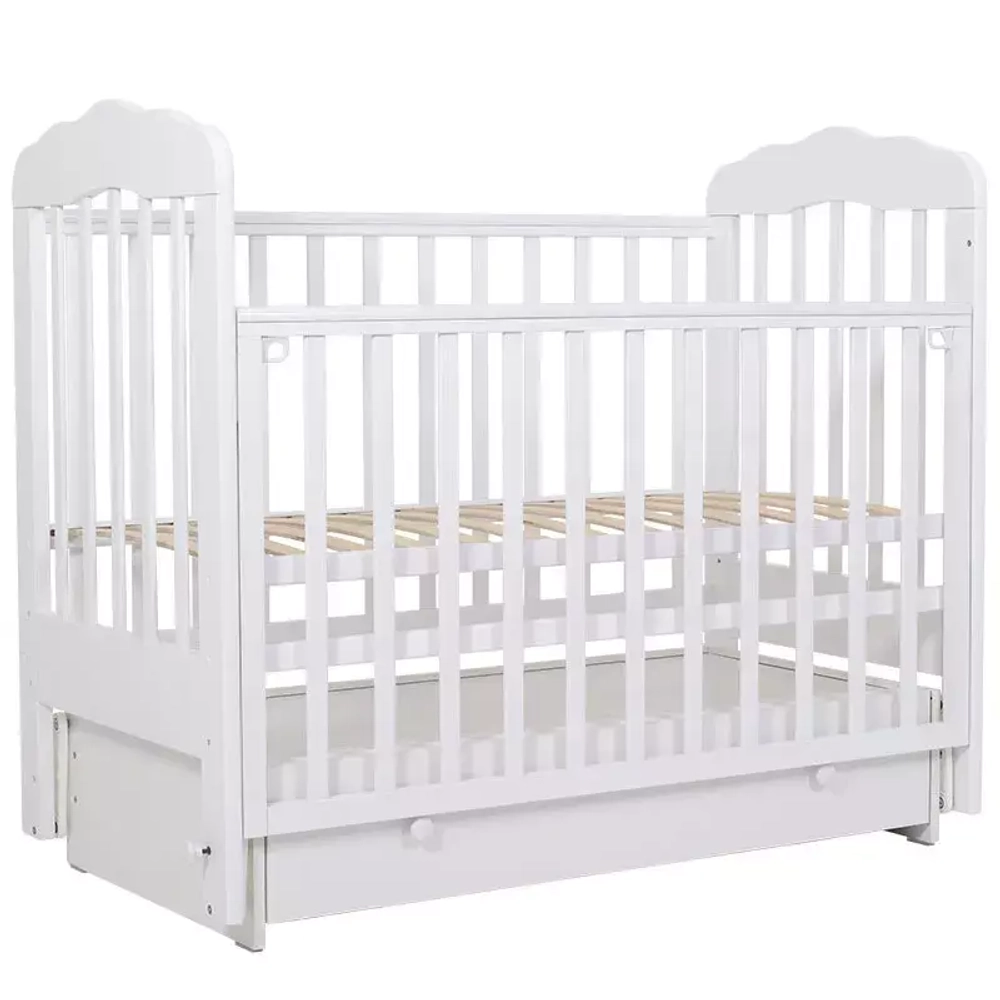 Кровать детская 120*60 "МАРИЯ"-6 (арт.90) пп маят/ящ (белый)