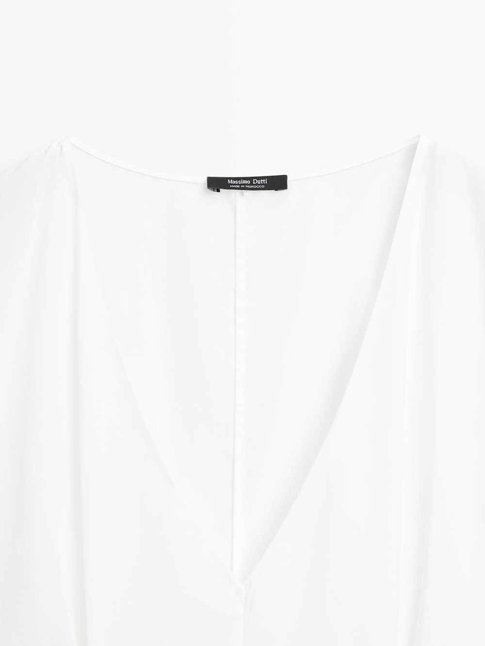 Massimo Dutti Платье-миди из поплина, белый