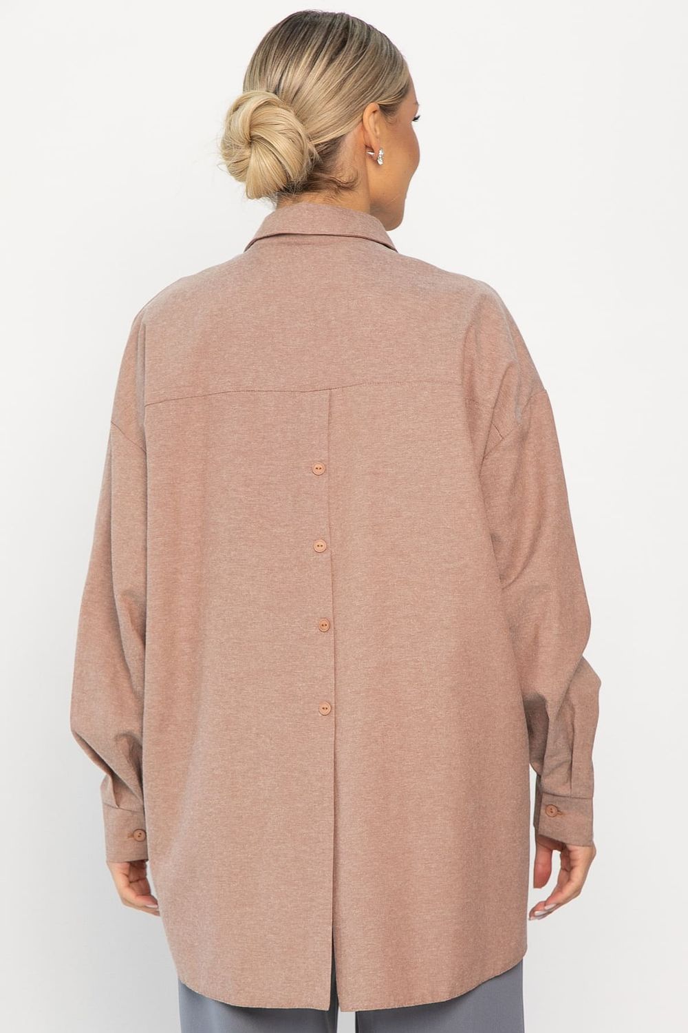 Рубашка Свободное падение (бежевая) Б14191-5М LT Collection