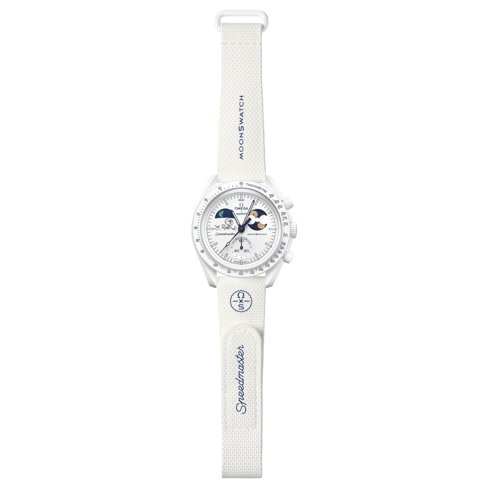 SWATCH Omega Snoopy Collaboration MOONSWATCH Cold Moon Wrist Watch Quartz Movement Men's Watches Watch 42mm