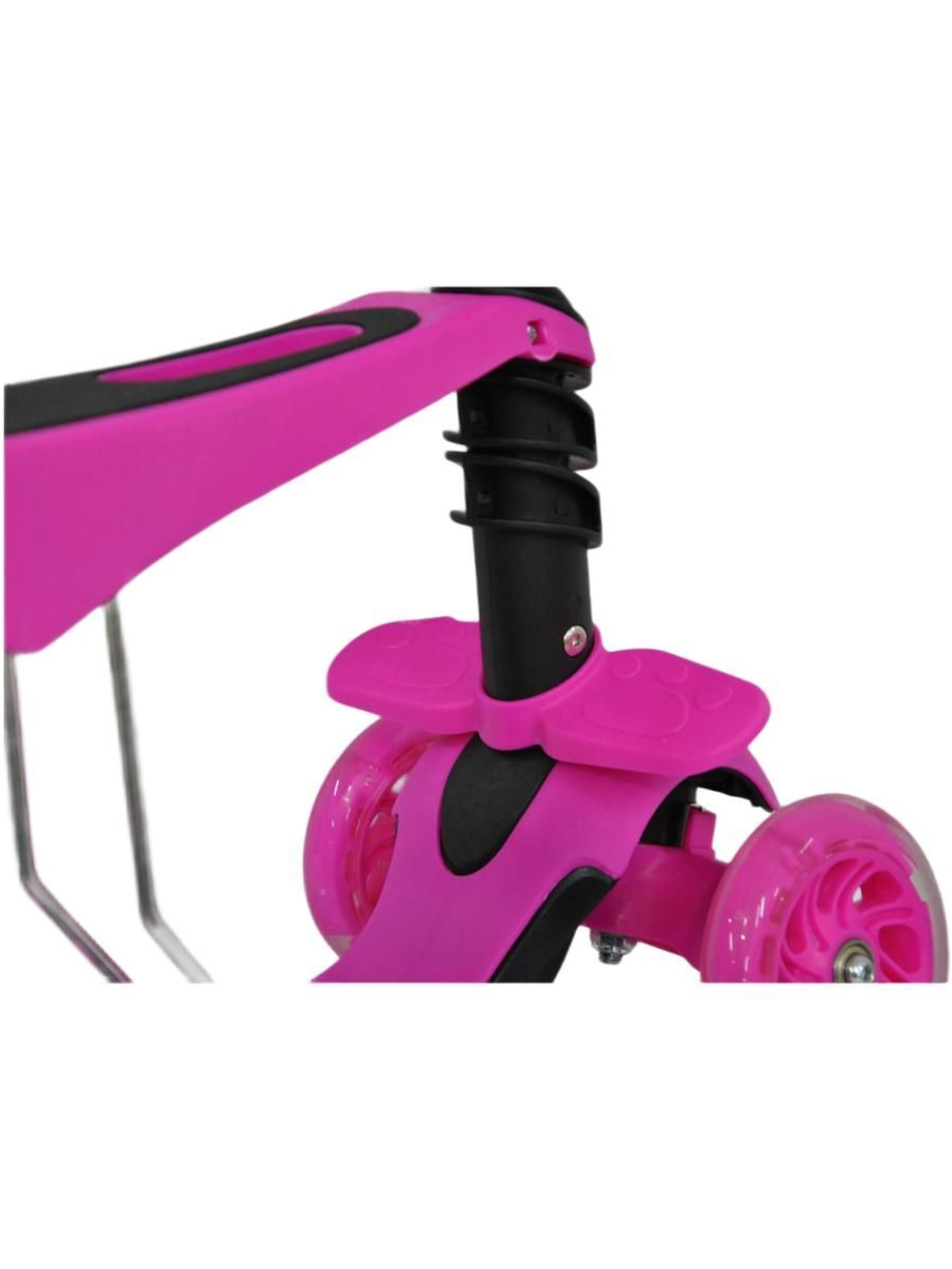 Самокат трехколесный детский, с ручкой, разборный, 3 в 1 с сиденьем, корзинкой и родительской ручкой