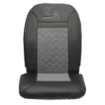 Чехлы Scania 6 серия (экокожа, черный, серая вставка)