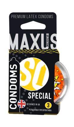 Презервативы в пластиковом кейсе точечно-ребристые MAXUS Special №3