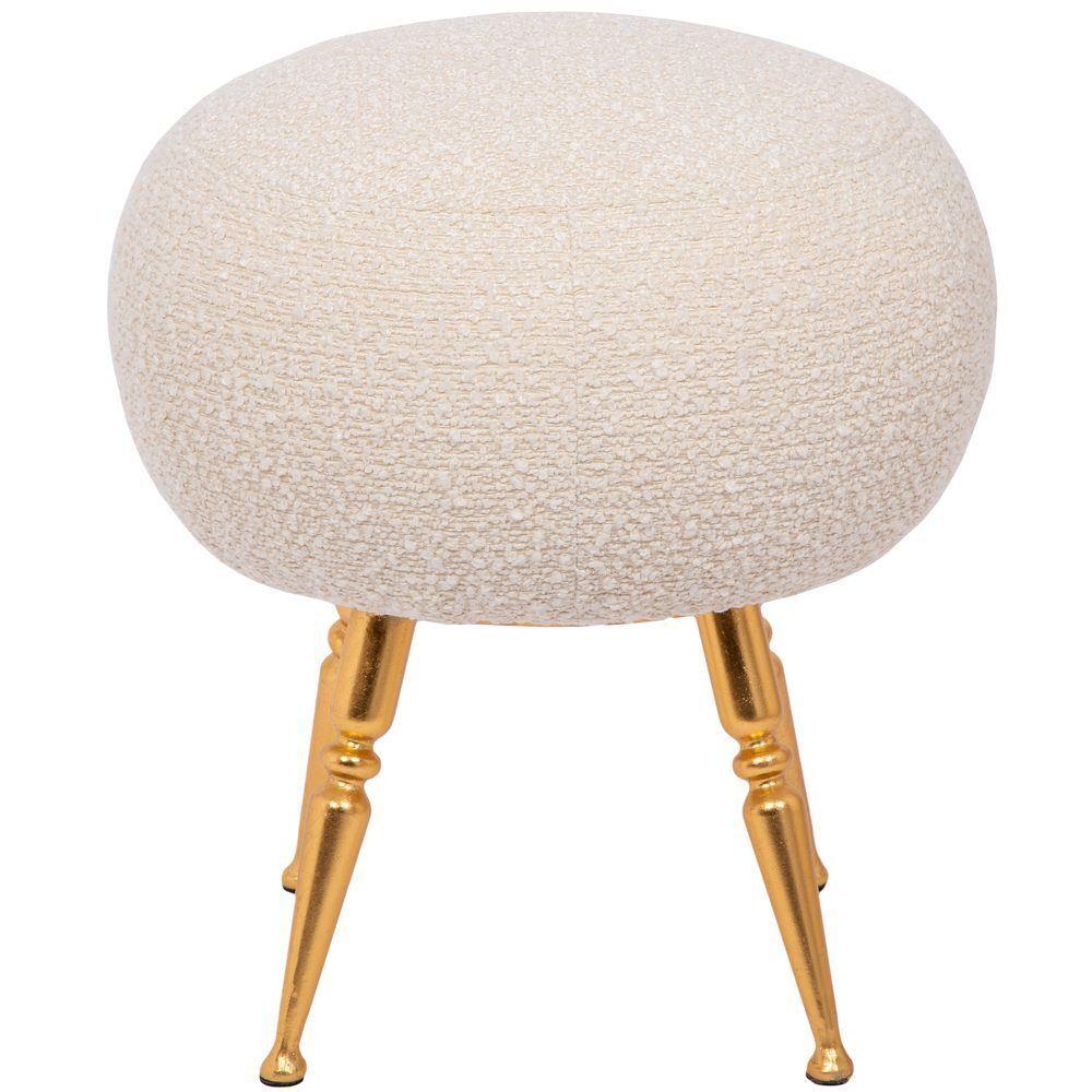 Банкетка Конте Золото Букле Белый