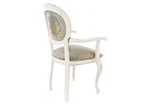 Кресло Woodville Adriano 2 молочный с патиной