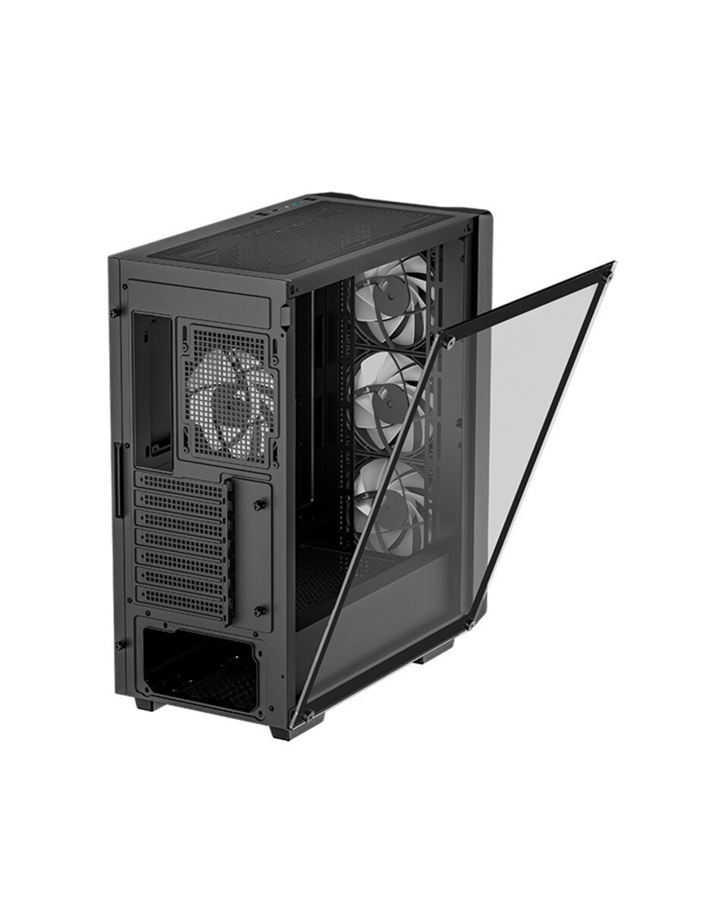 Deepcool CC560 ARGB V2 без БП, боковое окно (закаленное стекло), 3x120мм ARGB LED вентилятор спереди и 1x120мм ARGB LED вентилятор сзади, черный, ATX