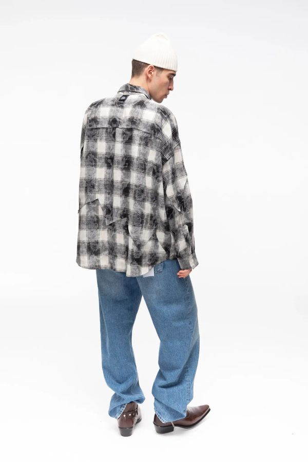 Рубашка Destroy 2.0 черно-белая - фото 2