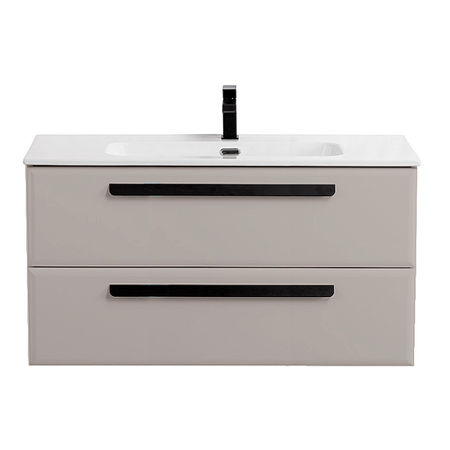 Тумба с раковиной Cezares ECO-CER-N-1200-2C-SO-GCO-P+CZR-8095-120 Серо-бежевая матовая