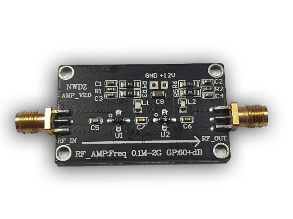 Усилитель радиочастотный 60dB 0.1MHz-2GHz LNA